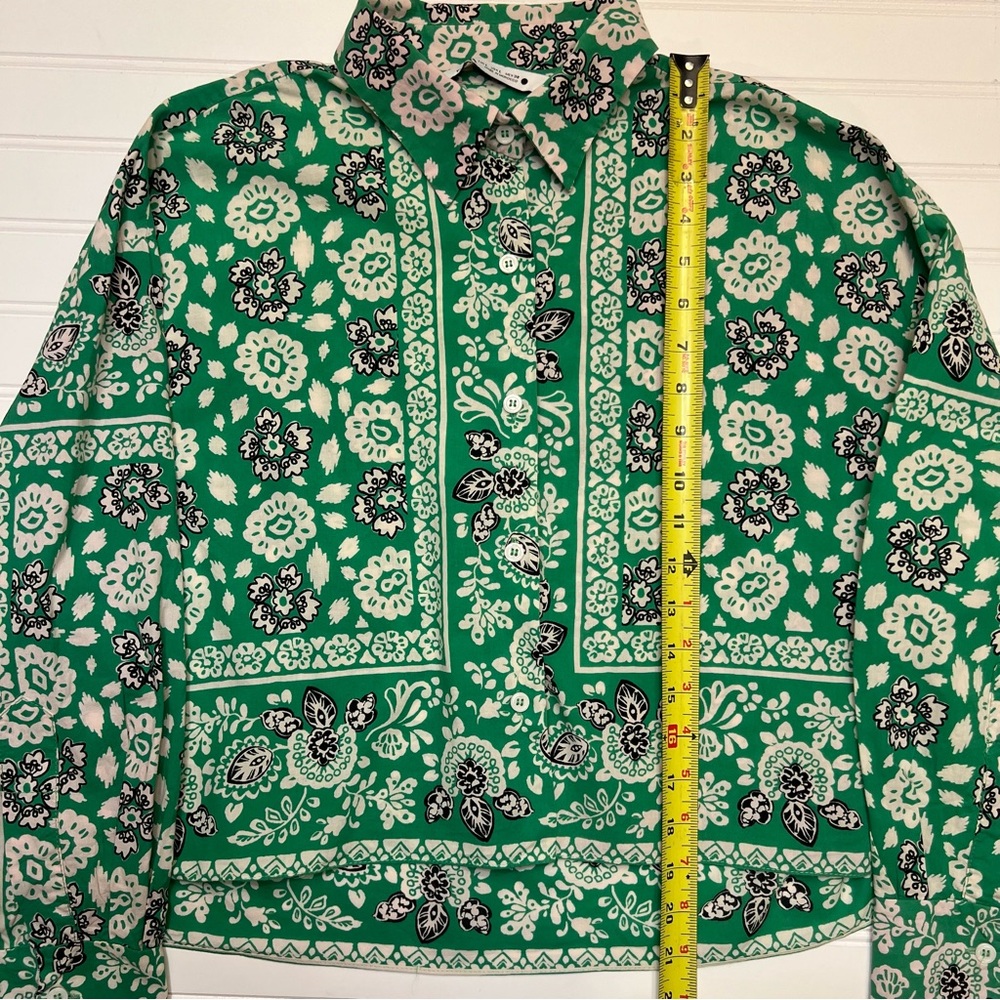 Zara Green Patterned Women Shorts - Picture 7 of 16